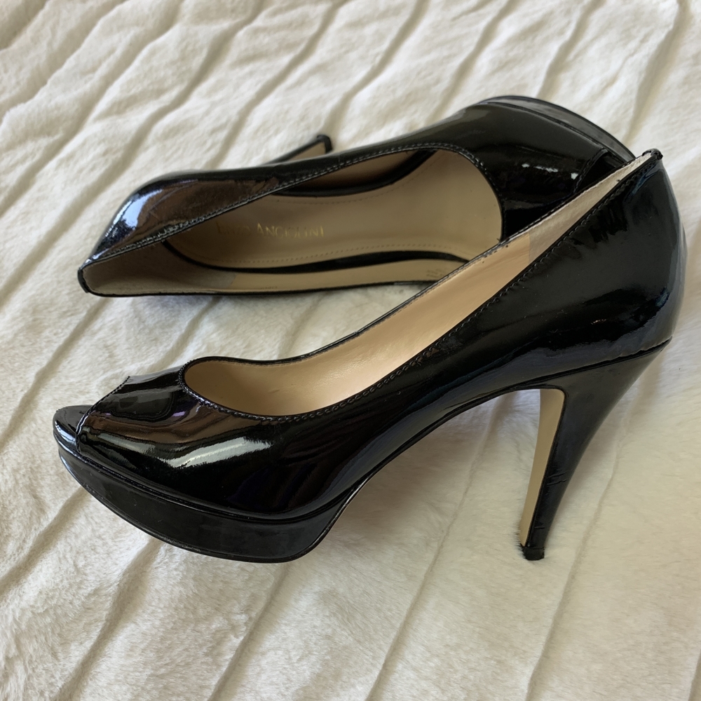 Enzo Angiolini Black Patent High Heels Size 7